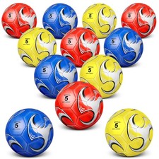 Lenwen 12 Pcs Soccer Ball Bulk with Pump Size 5 picture