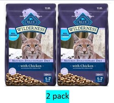 (2 pack) Blue Buffalo Wilderness Natural Adult Dry Cat Food, Chicken, 12-lb picture