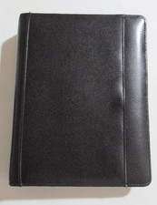 Dayrunner Black Pebbled Leather Compact Zip 3-ring Planner 10x8x2 picture