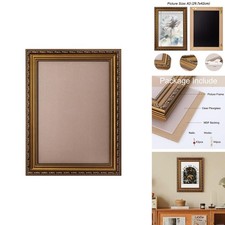 ArtXO A3 Ornate Picture Frame 11.7x16.5in Distressed Antique Gold picture