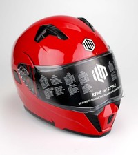 ILM Motorcycle Helmet JK-906 Bright Red (Medium) picture