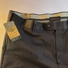 NWT Dockers Signature Khaki Pants Men's 36x34 Grey Flat Front Relaxed Stretch picture