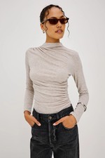RAILS New Women's Joelle Top Heather Oatmeal All Sizes Ships Free (MSRP $168+) picture