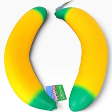 Squeeezy Sunny Days Jumbo Banana Giant Squishy Toy Yellow Green SHIP NOW picture