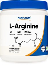 Nutricost L-Arginine (250 Grams) - Pure L-Arginine Powder - 5000mg Per Serving picture