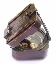 Antique Solid Brass Kelvin & Hughes 1917 Brunton Compass Vintage Compass picture