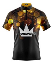 CUSTOM NAME Brunswick Gold Bowling Jersey Long & Short Sleeve Shirts picture