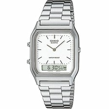 CASIO AQ-230A-7D/AQ230A-7D Analog-Digital Metal Band Silver Dial picture