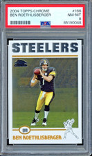 2004 Topps Chrome Ben Roethlisberger Rookie RC #166 PSA 8 picture