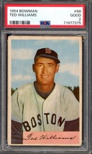 1954 Bowman #66 Ted Williams PSA 2 Vintage HOF SP Rare Baseball Card (7375) picture