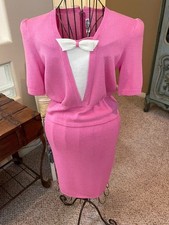 St. John Collection Pink Knit Top and Skirt 2-Piece Set Size 10 picture