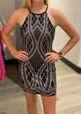 NWT Speechless Juniors Black & Silver Glitter Dress ~ Homecoming Prom ~ size 5 picture