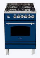 Hallman 24-in Deep 4 Burners Convection Oven Freestanding Dual Fuel Rane HDFR24C picture