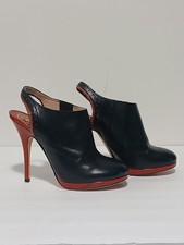 Vero Cuoio Black and Red Heels Made in Italy BALLY 160TH Anniversary  US 8 1/2 picture