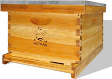 10 Frame Bee Hive Box Kit, Beeswax Coated Beehive with Frames picture