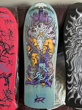 New Shrink Santa Cruz Jason Jessee Bat Neptune Aqua Prism Skateboard Deck 30th picture