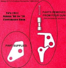 TJ's fit COLT 1911 SERIES '80 TO '70 CONVERSION SHIM ©Frame Slot Filler Plate picture