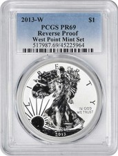 2013-W $1 American Silver Eagle West Point Mint Set Reverse PR69 PCGS picture