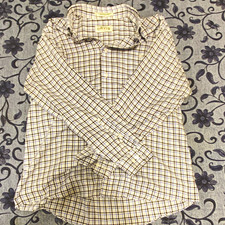 Vintage Orvis Plaid Button Down Shirt, Cotton/Cashmere Mens L Hong Kong picture