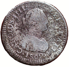 Bolivia 1/2 Real 1802 PTS PP Charles III KM# 69 picture