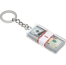 Supreme Cash Paperweight Keychain Clear Brand New Sealed picture