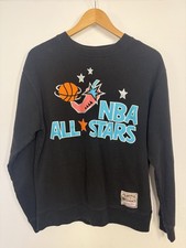 90’s Mitchell & Ness NBA All Stars Crewneck Sweatshirt Small Hardwood Classics picture