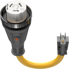 50 to 15 Amp 110 120 Volt RV Adapter Cord NEMA 5-15P Male to SS2-50R Female picture