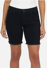 NEW Seven7 Women's Black Mid-Rise Relaxed Bermuda Shorts Variety in Size #27 picture