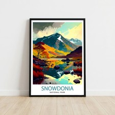 Snowdonia Wales Travel Poster Wall Art Print Holiday Gift picture