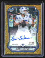 2026 Bowman 1st Bear Bachmeier Auto /50 Gold Mojo Refractor Megabox BYU Cougars picture