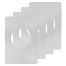 4Pcs 130x90mm Stainless Steel Door Knob Reinforcement Plate Silver picture