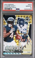 2024 Panini Mosaic Montage D'Andre Swift Bears #M-15 Gold Mosaic Prizm #10 POP 1 picture