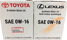 LEXUS/TOYOTA MOTOR OIL  0W-16 6 QTS IN A CASE 00279-16QTE-01T picture