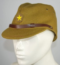 WWII WW2 Japanese Army IJA Officer Field Wool Cap Hat L, badge made of bullion picture