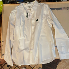 L.L.Bean Men’s White Solid Cotton Dress Shirt XL 34/35 Traditional Fit picture