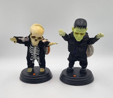 Gemmy Grave Ravers Grooving Ghoulies WOT Frankenstein and Skeleton READ picture
