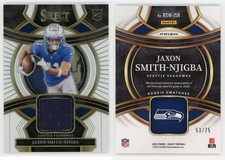 2023 Panini Select | Jaxon Smith-Njigba RC White Prizm Patch | 53/75 #RSW-JSN picture