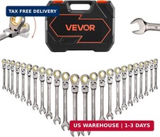 VEVOR 24-piece Ratcheting Wrench Set with 180° Flex Head, Anti-Slip Tooth, Combi picture
