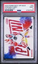 2024 Panini NSCC VIP Gold Stephen Curry /44 PSA 9 Color Blast #SC SSP CASE HIT picture