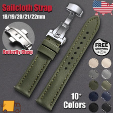 Waterproof Sailcloth Watch Band Nylon Strap Quick Release 18-22mm Durable picture