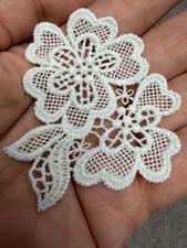 12pcs Delicate Floral Lace Appliques Intricate Embroidered Flower Sewing Crafts picture
