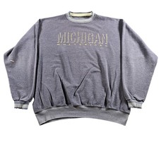 Vintage Michigan Wolverines Sweatshirt Mens XL Blue NCAA 90s Football Time Out picture