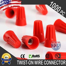 1000pcs RED Twist-On Wire Connector Connection nuts 18-10 Gauge Barrel Screw US picture