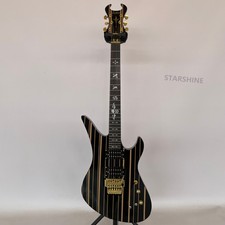 Black Solid Body Electric Guitar Stainless Rounded Fret Edge Gates Custom picture