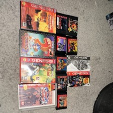 SEGA Genesis Game Lot w/ Cases & Manuals, Sonic 2, Shinobi III Cartridges picture