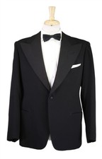 Vintage 1930s Bespoke in Genova Italy Tuxedo Formal Blazer Jacket 40R picture