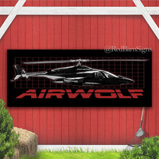 Airwolf 1980s Indoor Outdoor Banner Sign with grommets picture