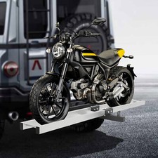 500LBS Hitch-mounted Carrier Motorcycle Bracket with Ramp For Dirt Bike Aluminum picture