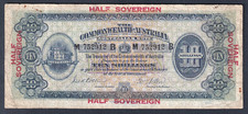 Australia R-2 eF. (1915) Collins/Allen - 10 Shillings. 1st Prefix M/B.. Fine picture