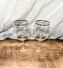 Set of Antique/Vintage Young Love Water/Wine Glasses by Javit (6 1/2